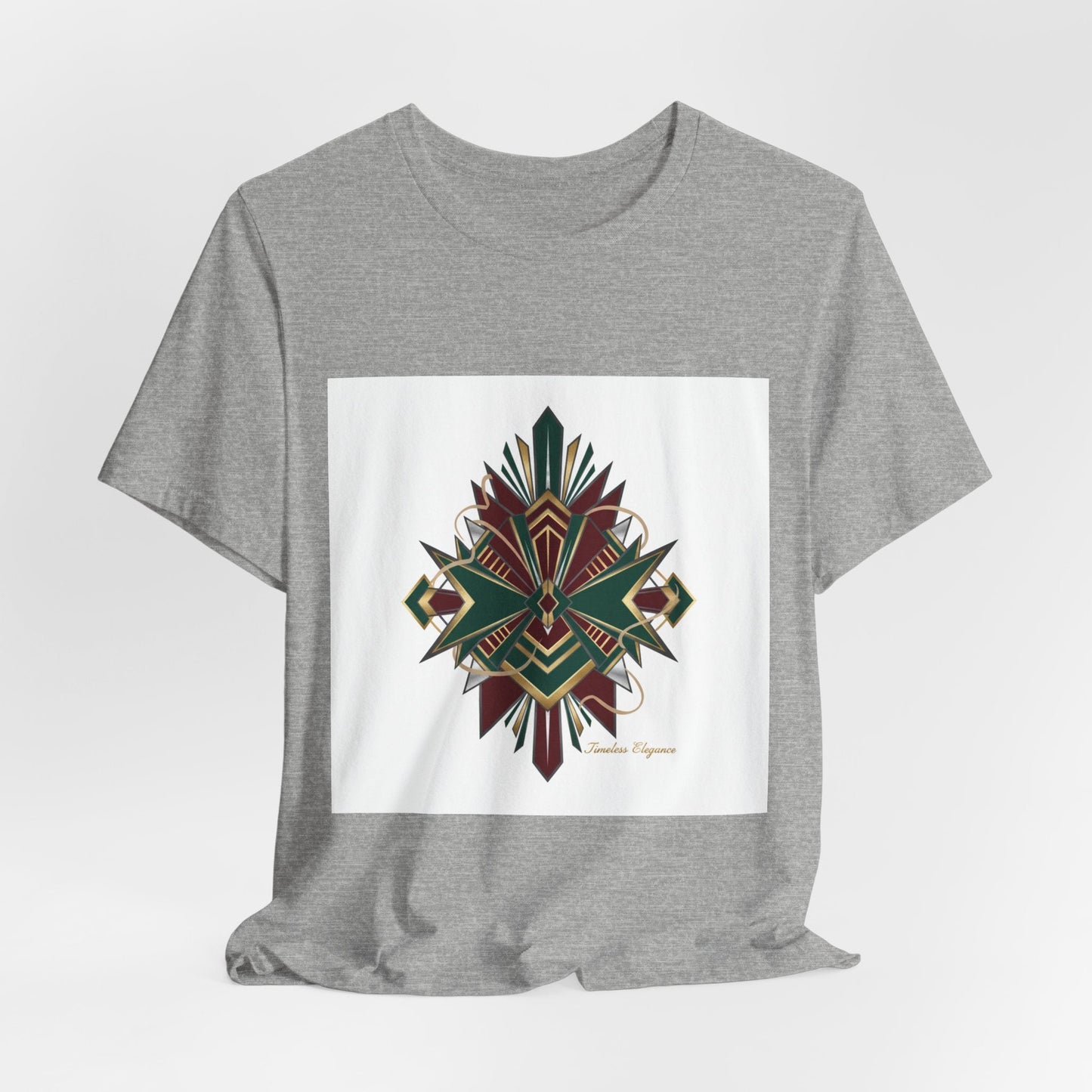 "Timeless Elegance" Art Deco Geometric T-Shirt | Vintage Luxury Graphic Tee