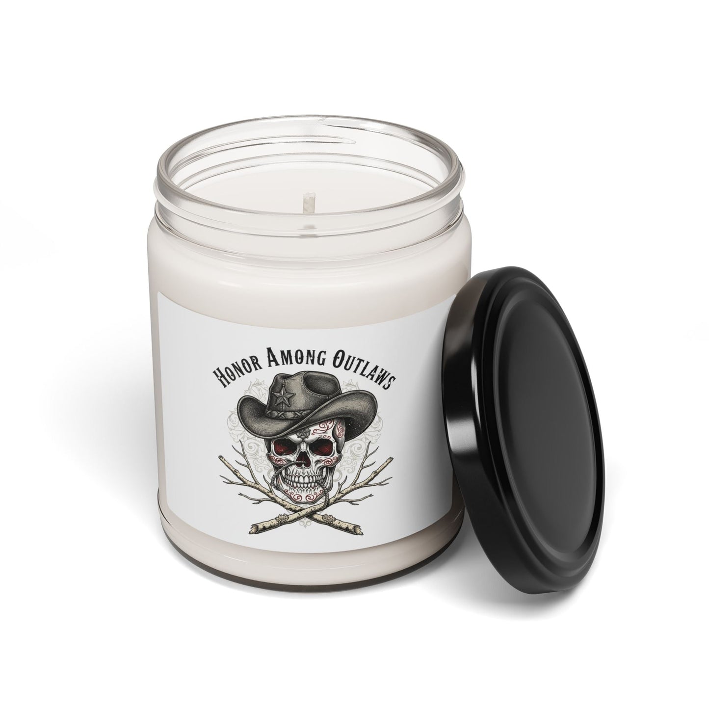Western skull art candle | Scented Soy Candle, 9oz, Gothic Americana