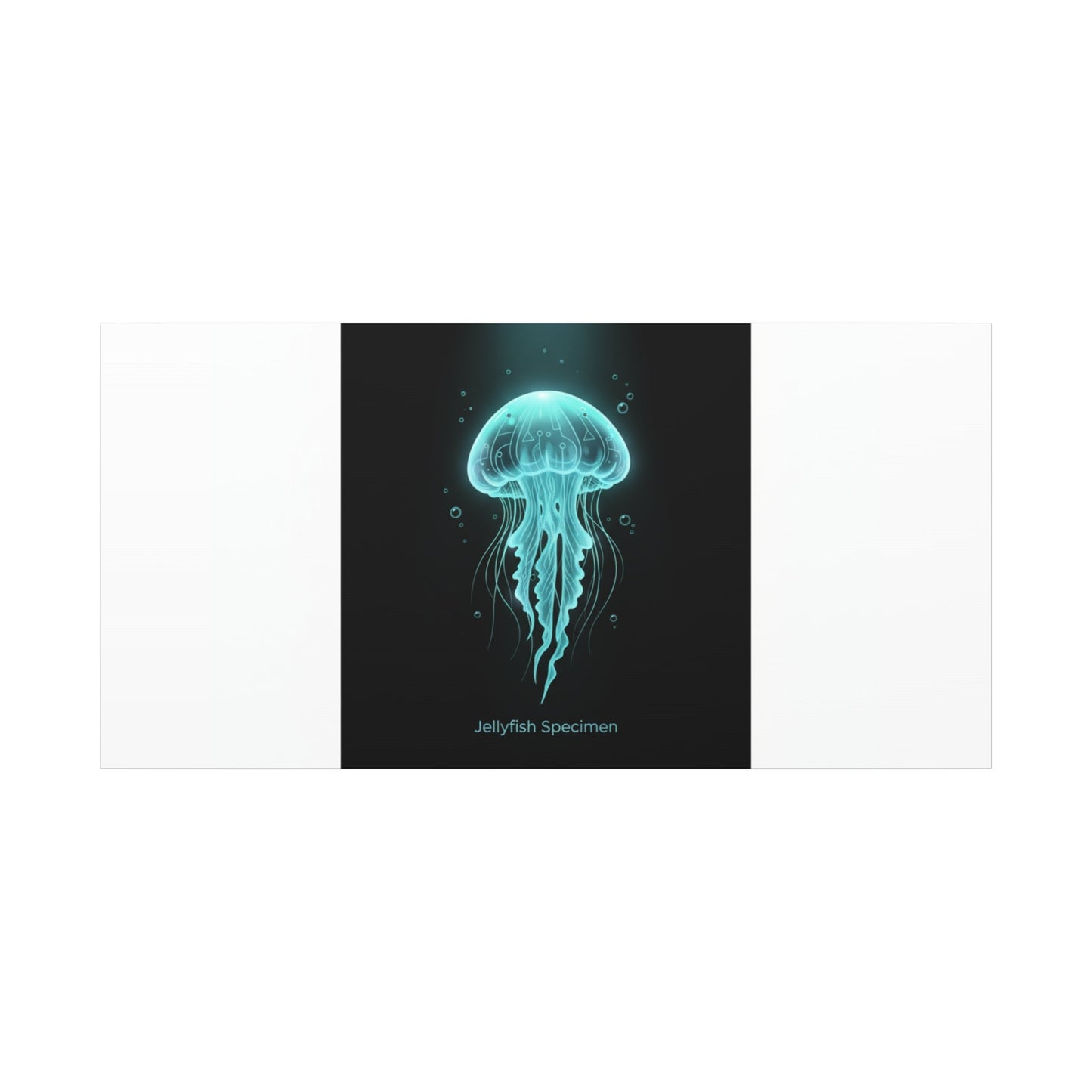 Bioluminescent Jellyfish Art Canvas | Deep Sea Aesthetic, Neon Glow