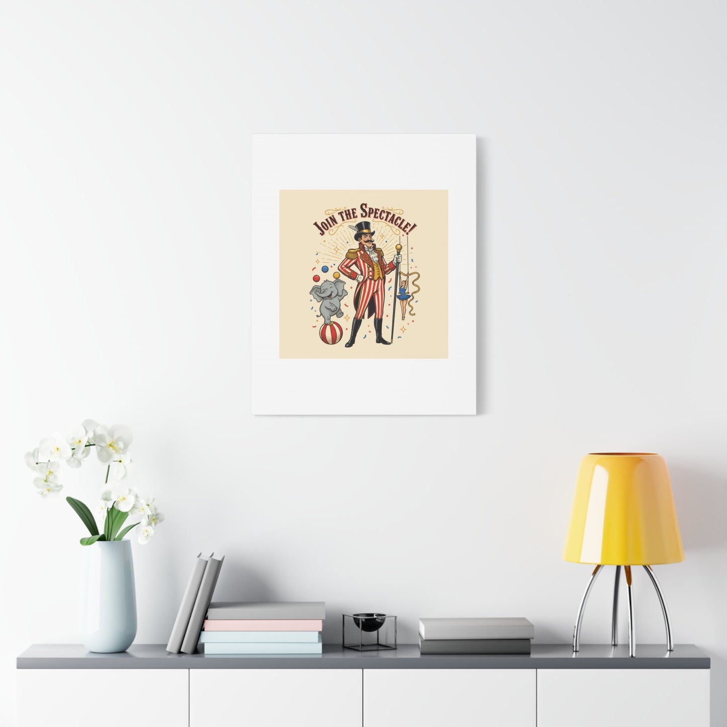 Join the Spectacle Circus Art Print | Matte Canvas, Stretched, Vintage Carnival Design