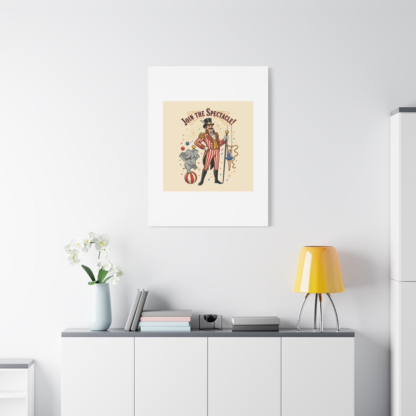 Join the Spectacle Circus Art Print | Matte Canvas, Stretched, Vintage Carnival Design