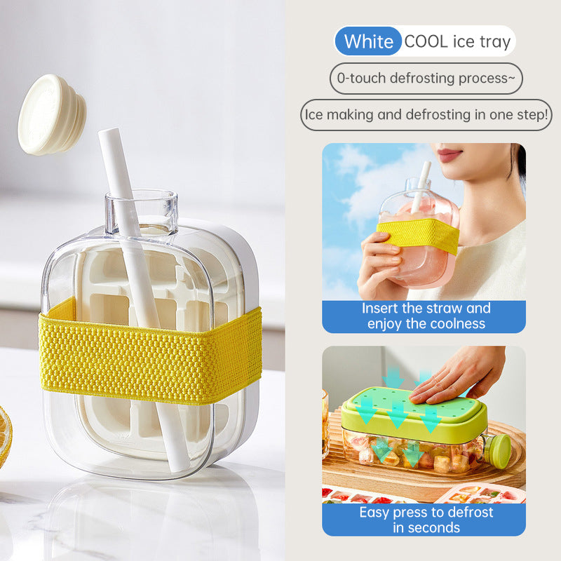 Ice - covered tray; freezer - overflow prevention ice tray