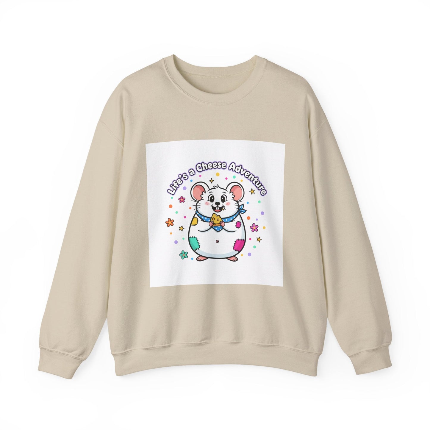 Mouse Cheese Adventure Sweatshirt | Rodent-Core, quirky animal pride