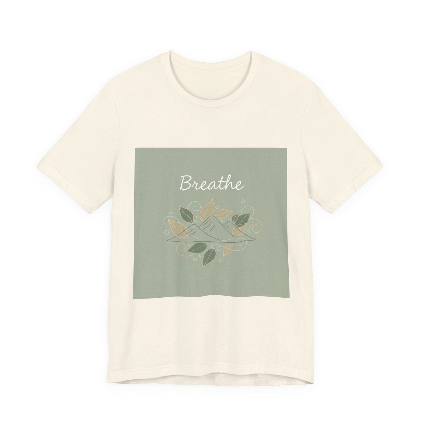 Breathe Leaf Line Tee | nature vibes, calming minimal