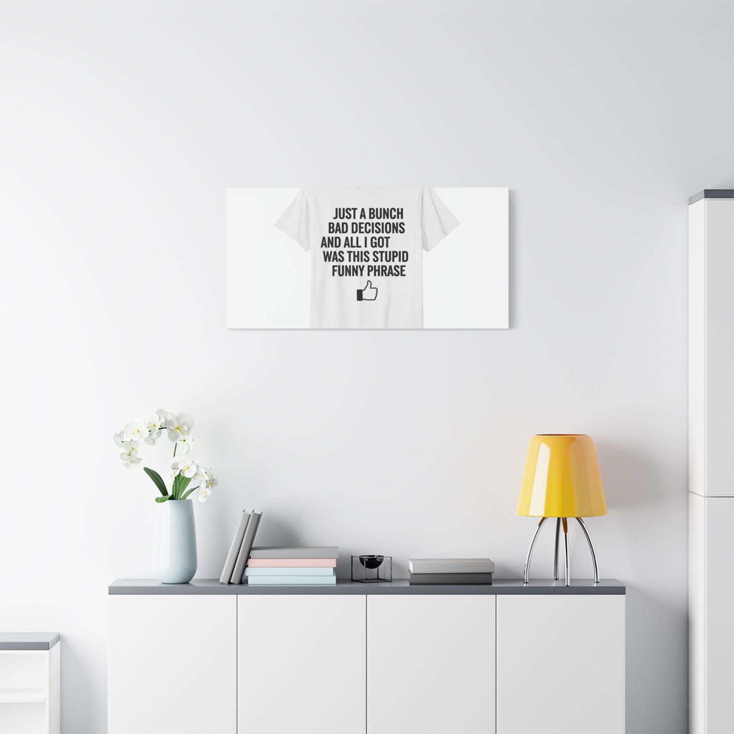 self-deprecating quote Canvas | sarcastic introvert wall art, anxiety humor