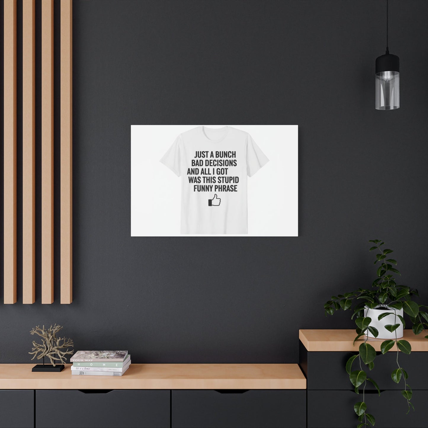 self-deprecating quote Canvas | sarcastic introvert wall art, anxiety humor