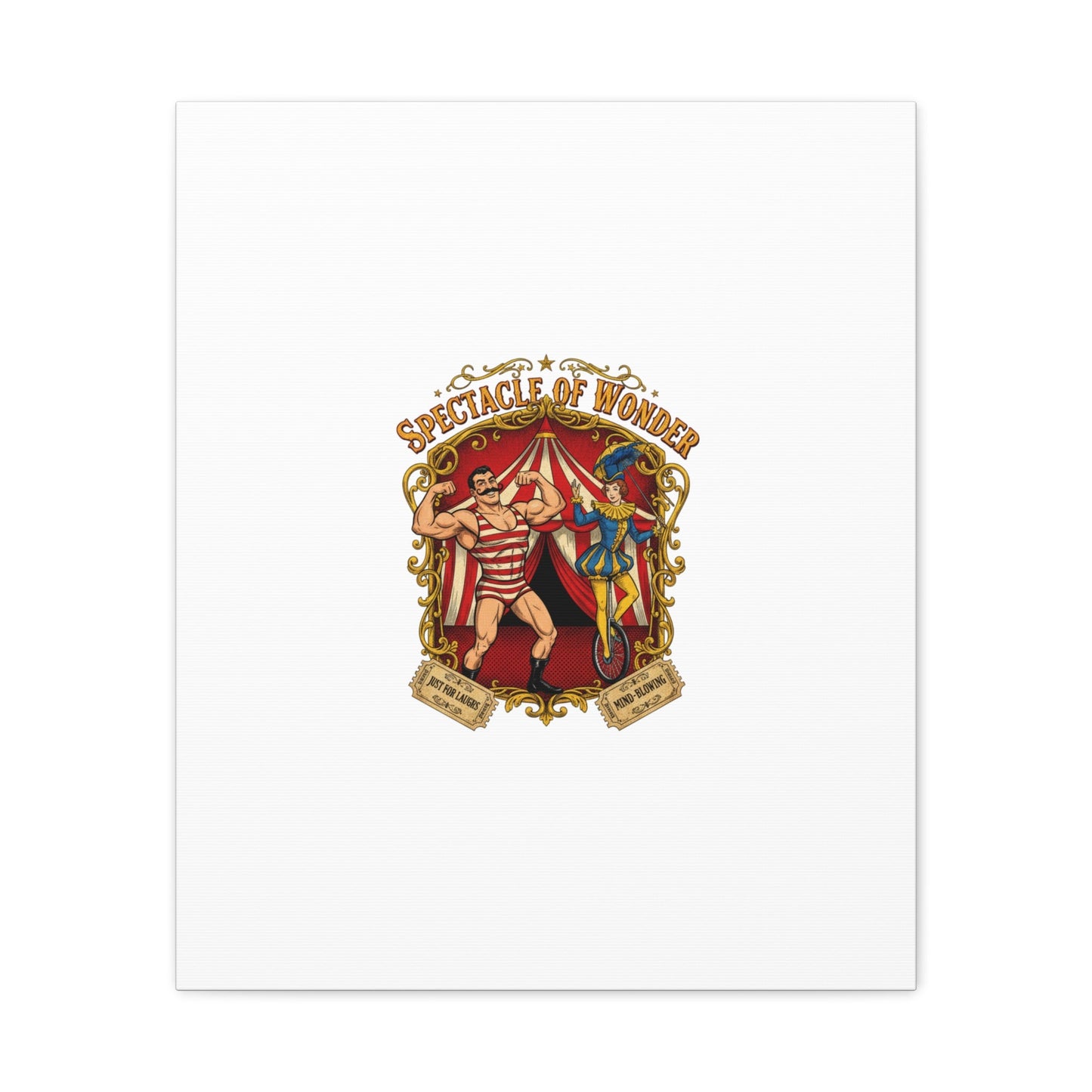 Spectacle of Wonder Circus Art Print, Canvas | Vintage Carnival Design