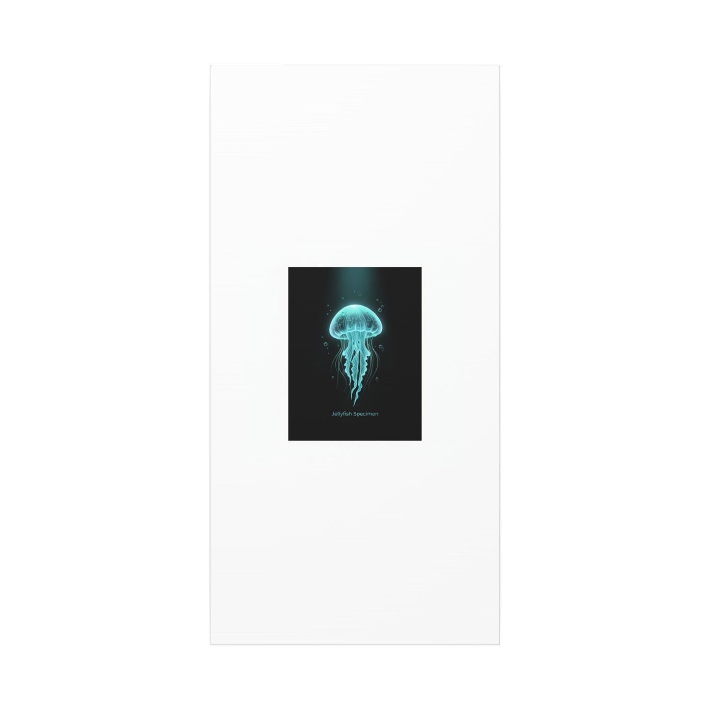Bioluminescent Jellyfish Art Canvas | Deep Sea Aesthetic, Neon Glow