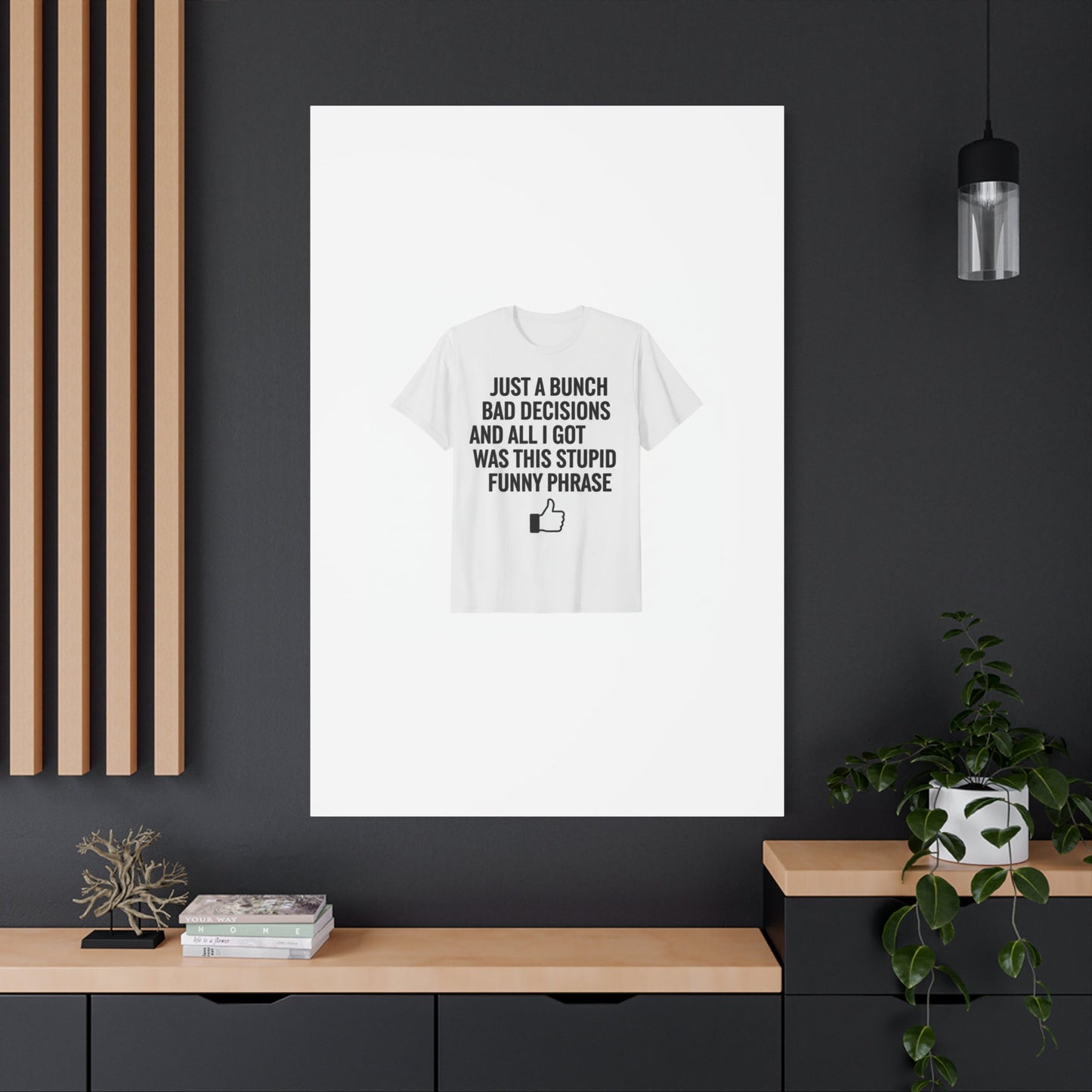 self-deprecating quote Canvas | sarcastic introvert wall art, anxiety humor