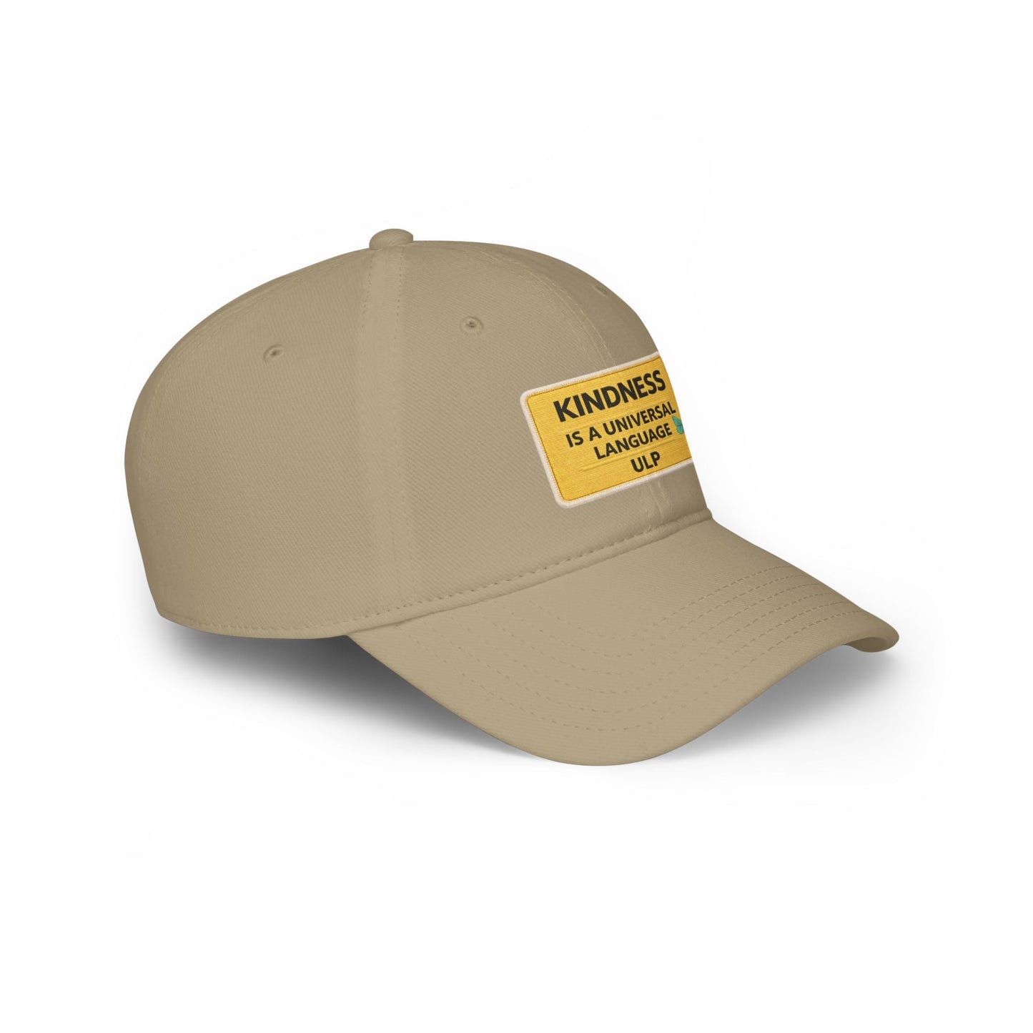 Kindness Is A Universal Language Patch Cap — Red Low Profile Baseball Hat