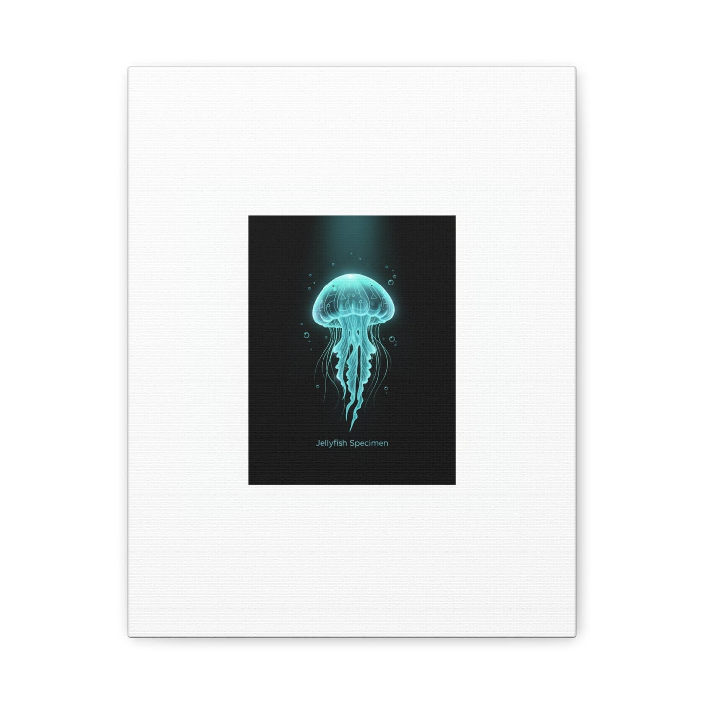 Bioluminescent Jellyfish Art Canvas | Deep Sea Aesthetic, Neon Glow