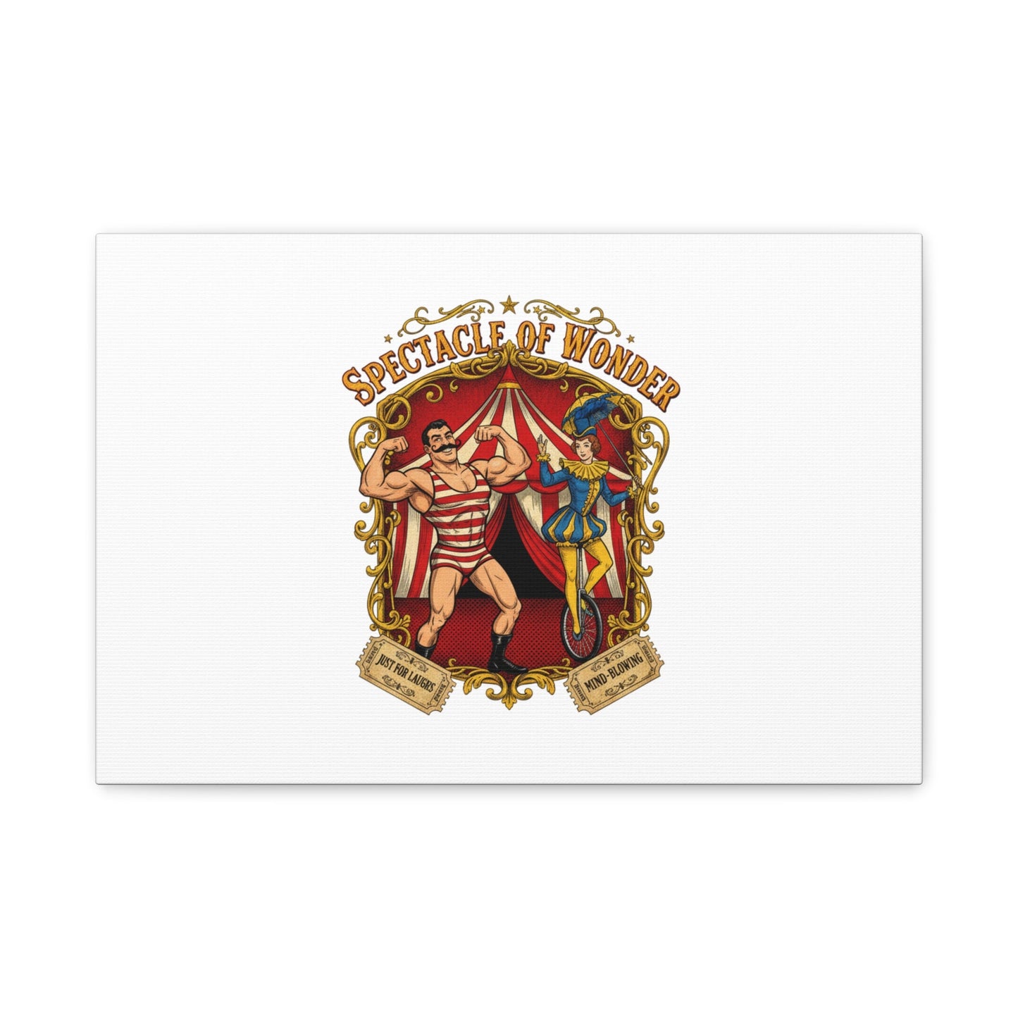Spectacle of Wonder Circus Art Print, Canvas | Vintage Carnival Design