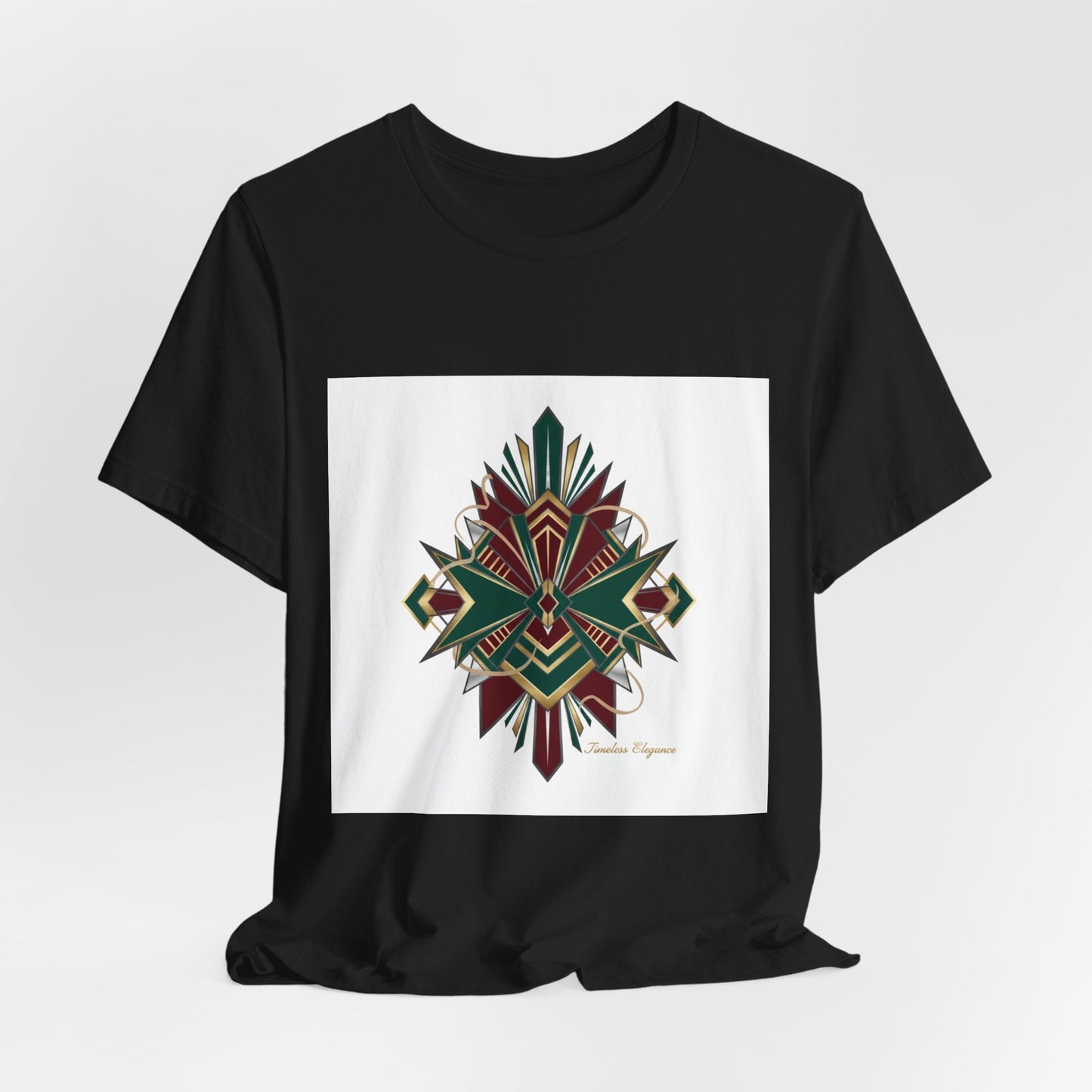 "Timeless Elegance" Art Deco Geometric T-Shirt | Vintage Luxury Graphic Tee