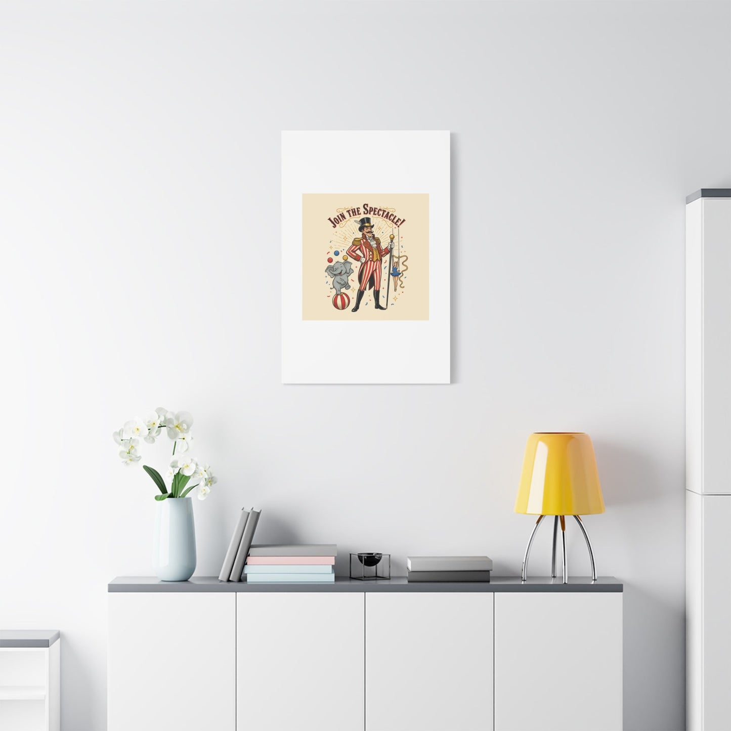 Join the Spectacle Circus Art Print | Matte Canvas, Stretched, Vintage Carnival Design