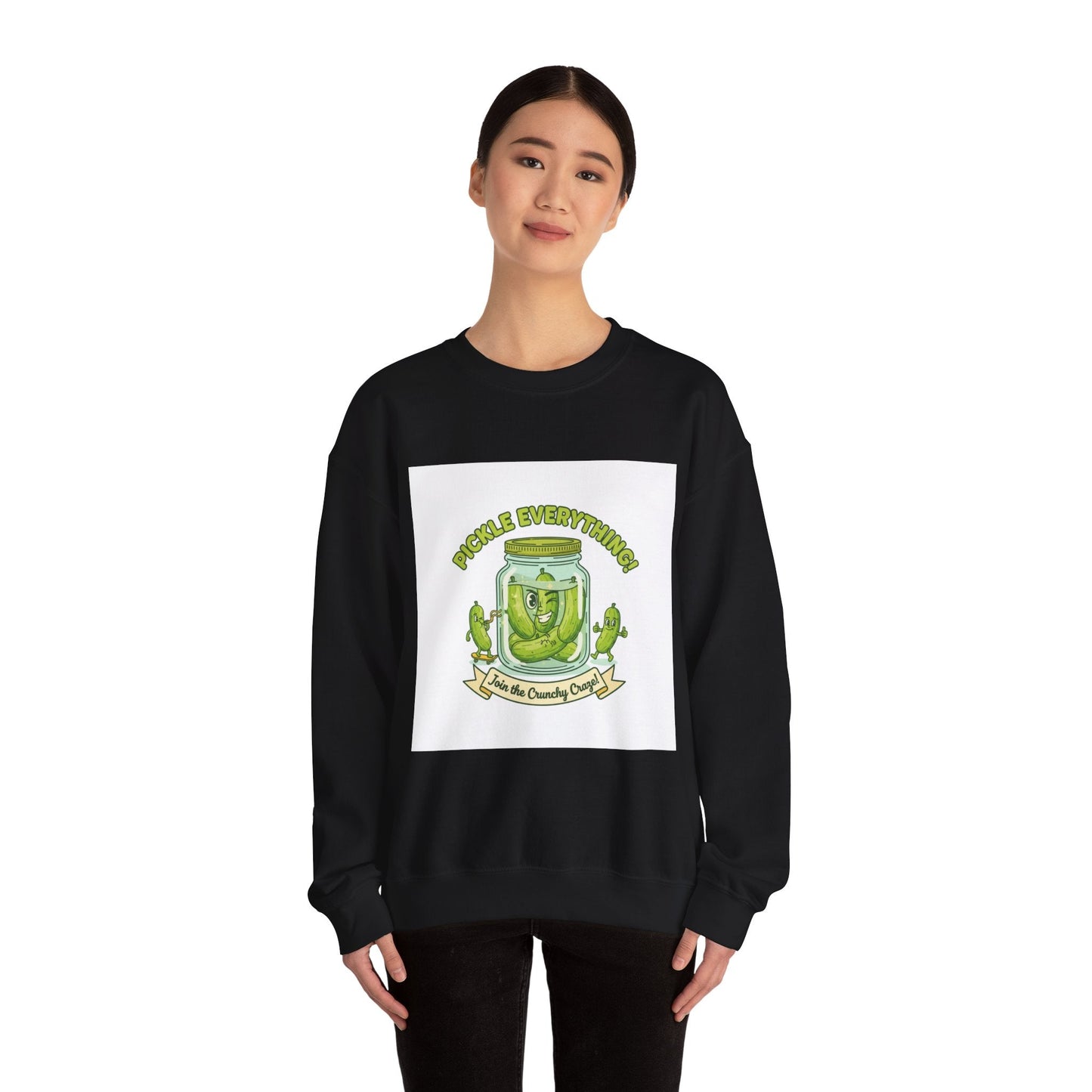 Pickle Everything jar crewneck | pickle lover sweatshirt, brine design