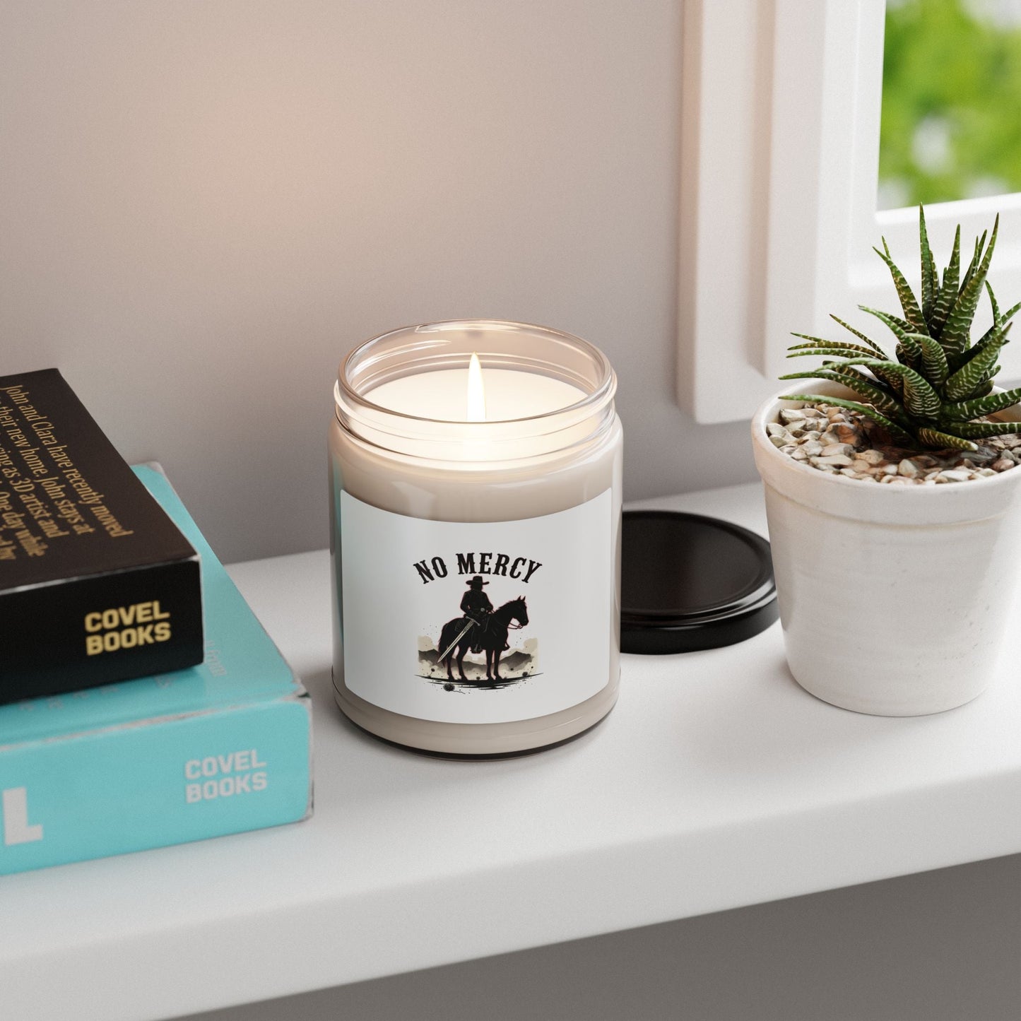 No Mercy Cowboy Skull Candle, Soy Candle | Western-Gothic, Desert Noir Scent