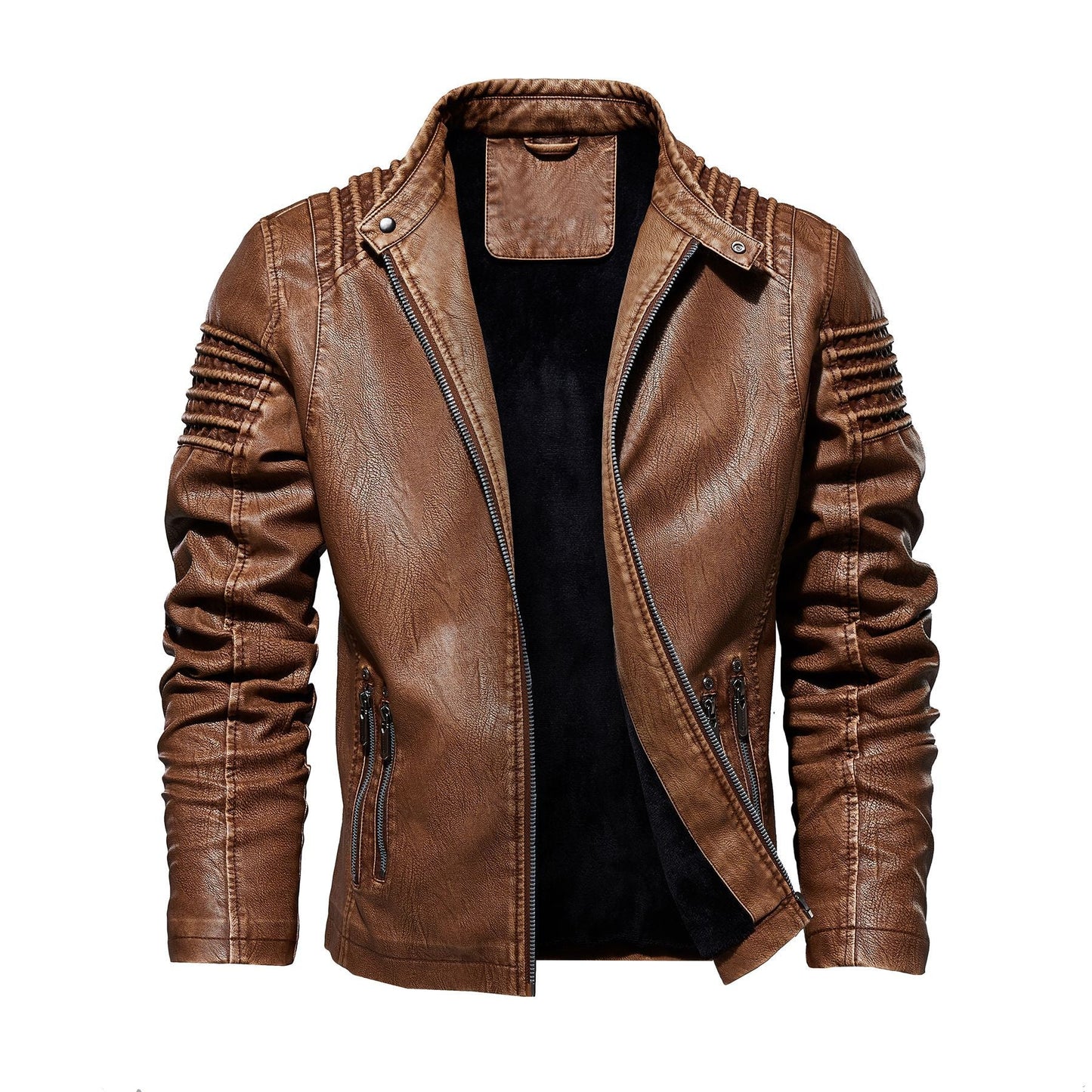 European and American fashion plus size leather