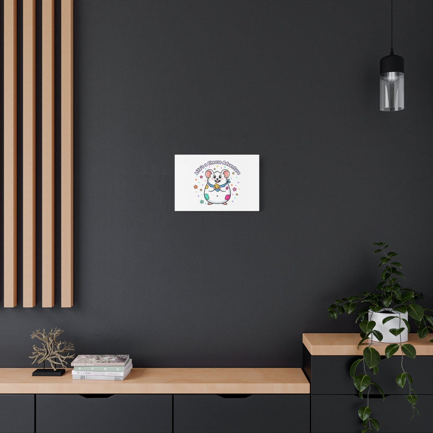 Life's a Cheese Adventure Canvas | Rodent-Core rat art print