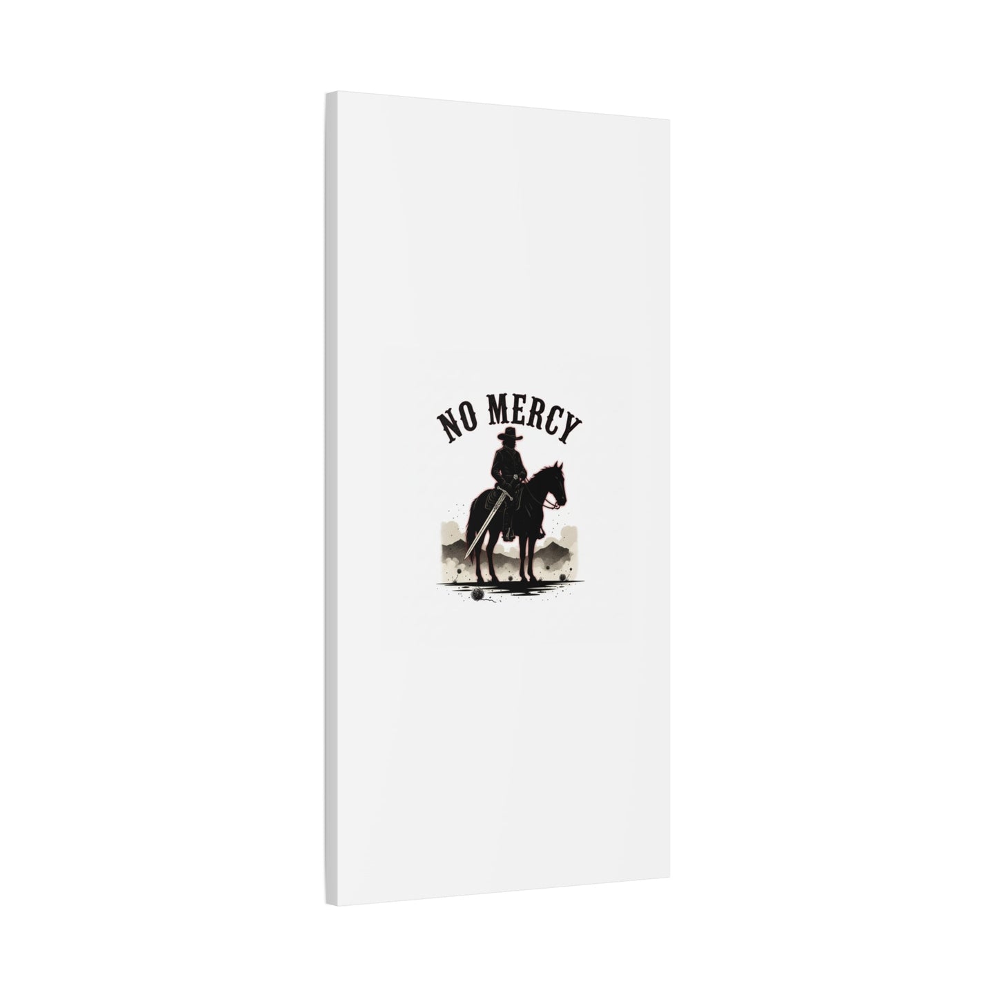 No Mercy Cowboy Skull Canvas | western skull art, gothic Americana