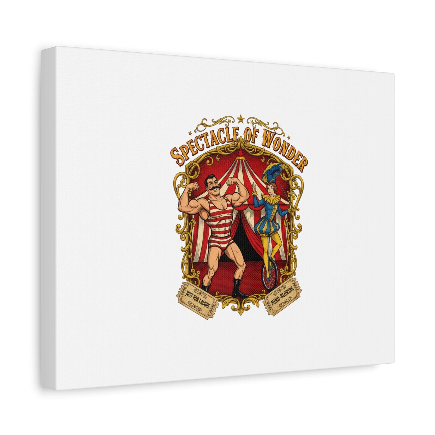 Spectacle of Wonder Circus Art Print, Canvas | Vintage Carnival Design