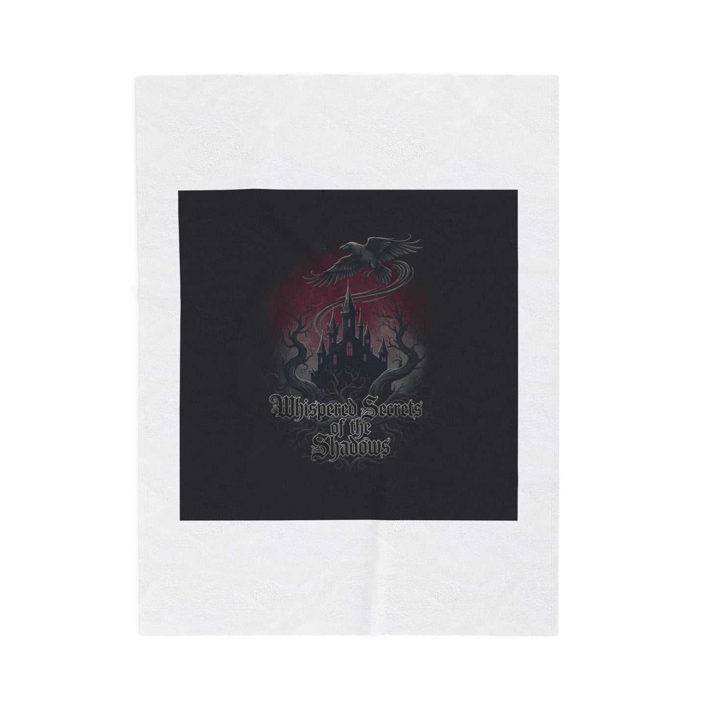 Medieval Castle Raven Velvet Throw Blanket | Castlecore, Dark Academia