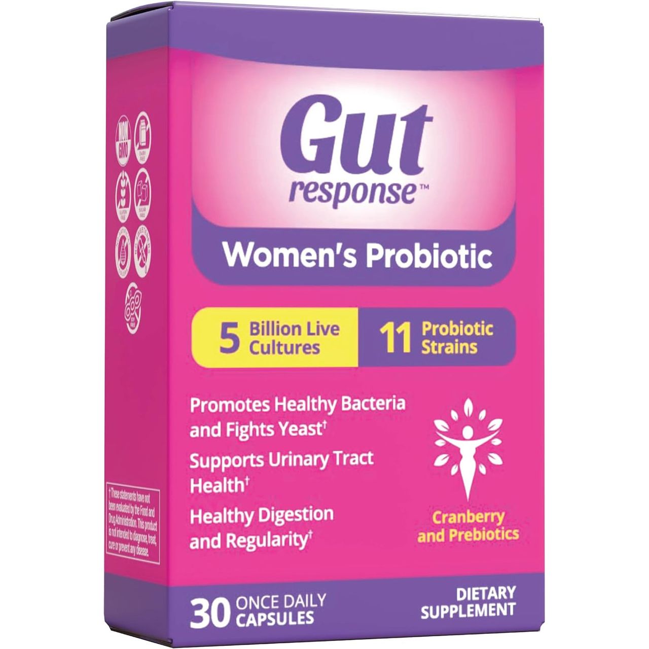Gut Response Womens Probiotic Capsules 30 Ct