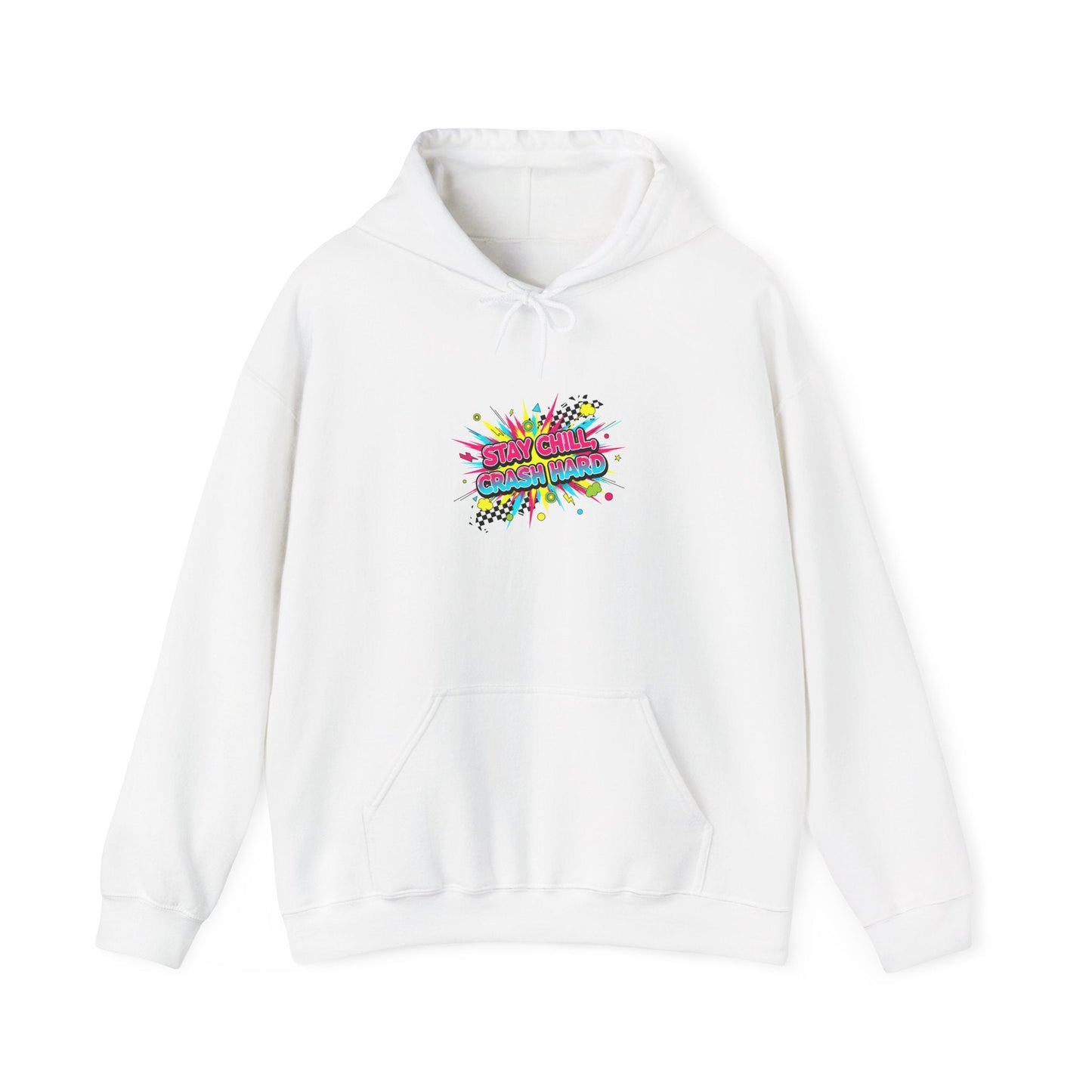 Crash Out Neon Meltdown Hoodie | skate graffiti, warning decal