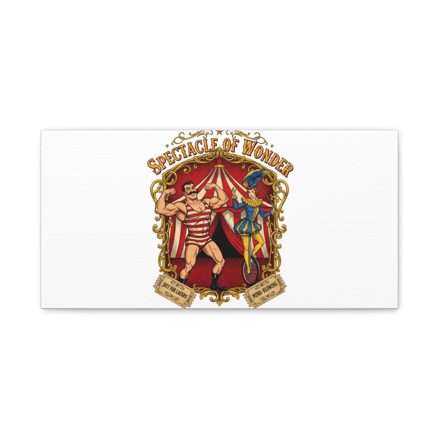 Spectacle of Wonder Circus Art Print, Canvas | Vintage Carnival Design