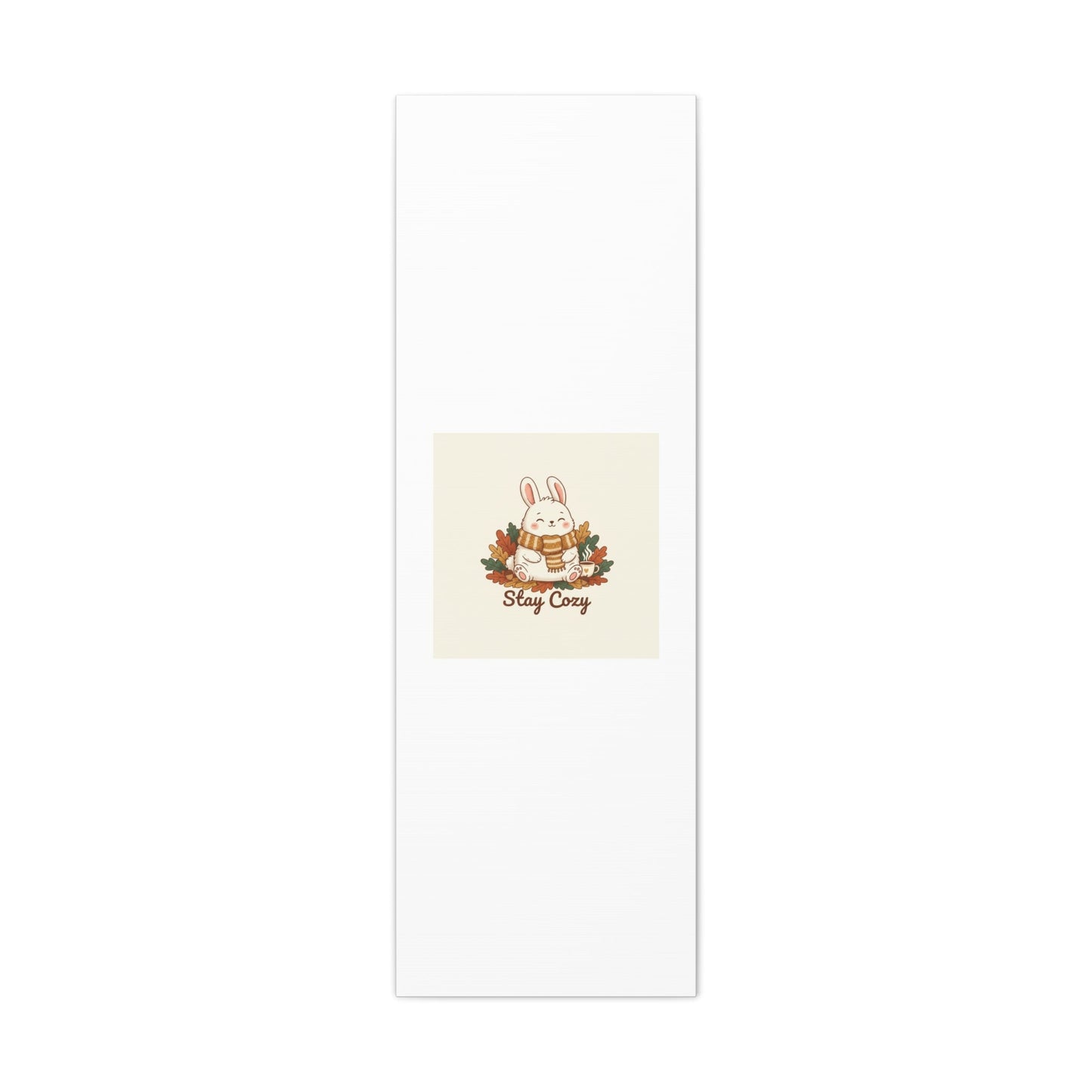 Cozy Bunny Illustration Canvas | Cute Critter Winter Forest Art