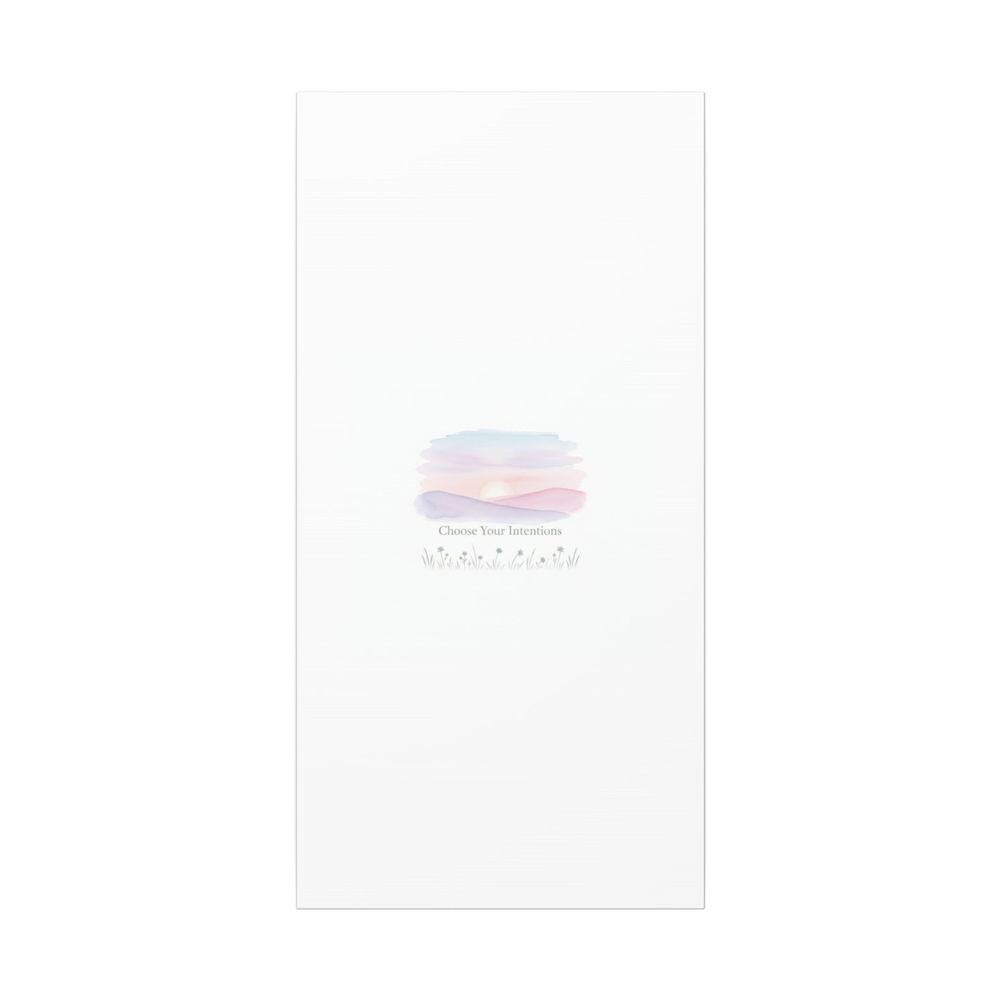 Choose Your Intentions Canvas, soft wellness poster, pastel gradient mindfulness art