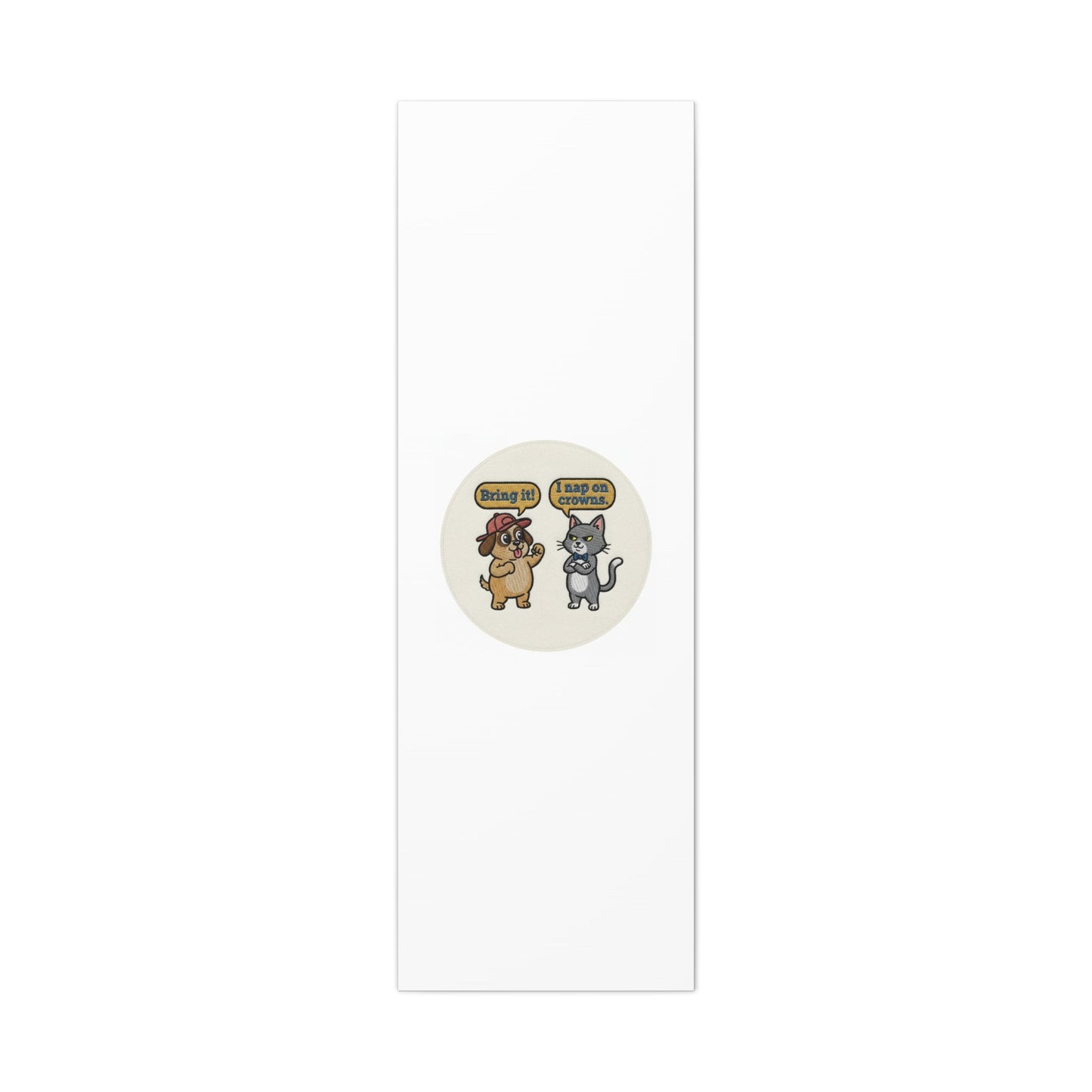 Funny Cat vs Dog Canvas | Pet Rivalry Wall Art