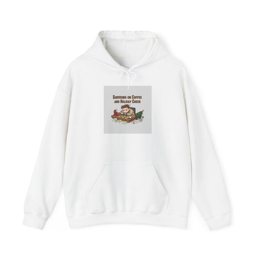 festive but tired hoodie | holiday stress shirt, burnout meme