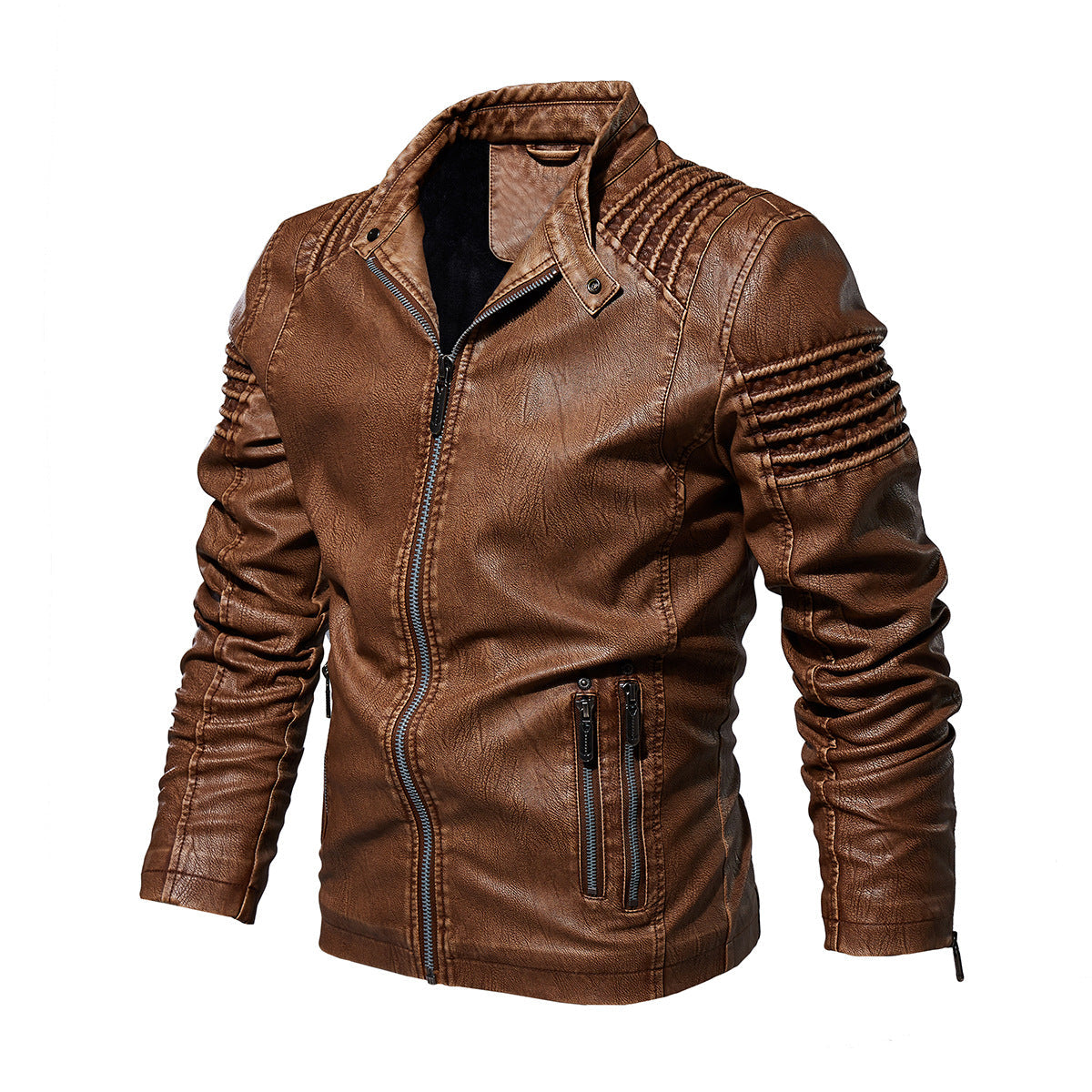 European and American fashion plus size leather