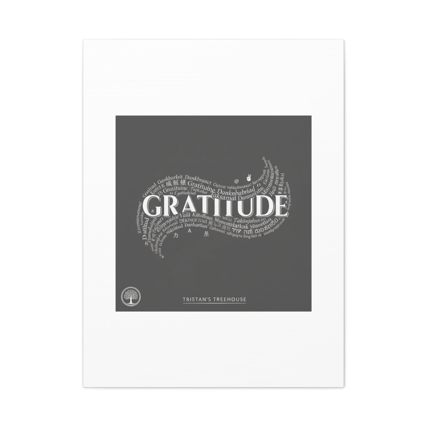 Gratitude Wall Art Matte Canvas | Tiny Treats, sweet uplifting print