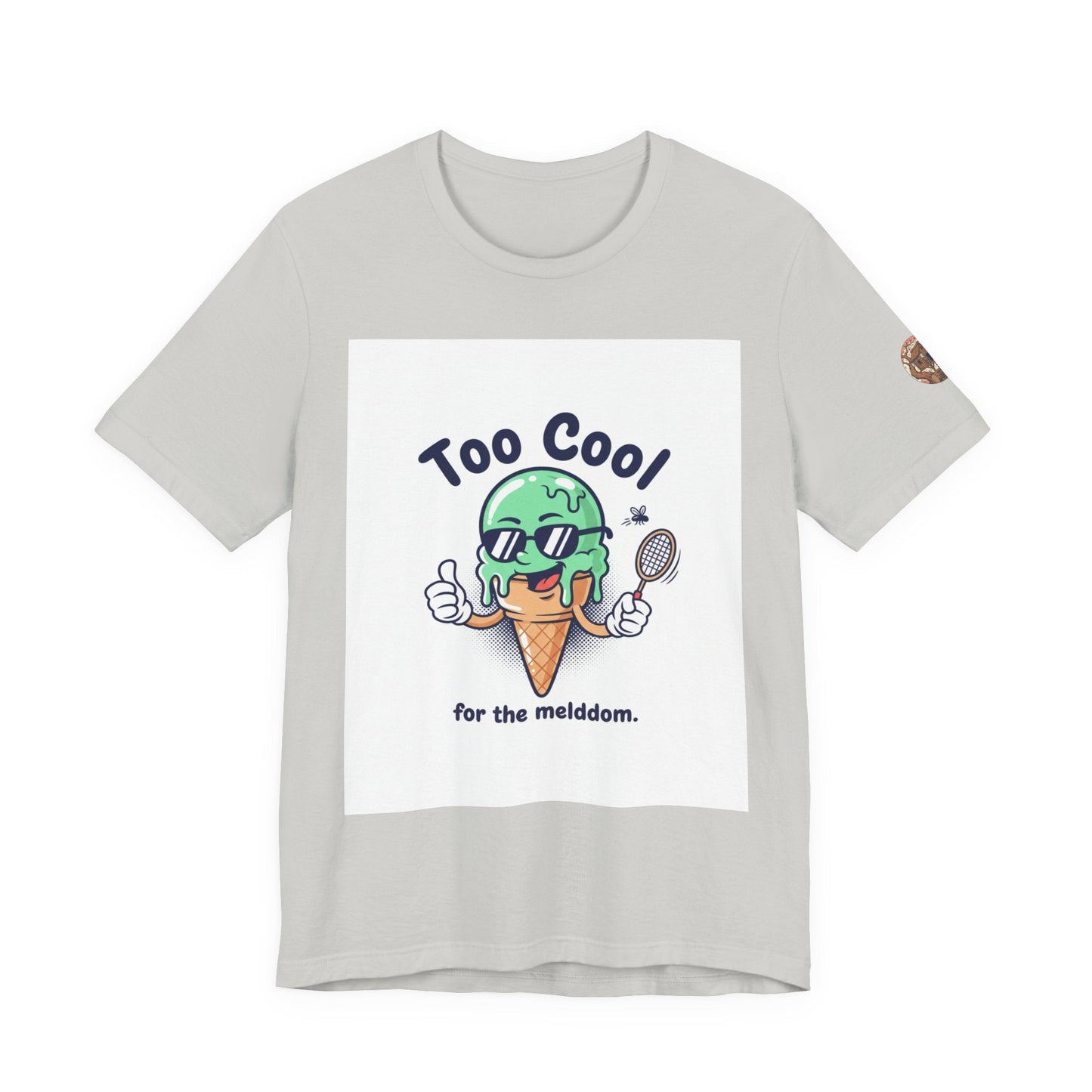 Too Cool Ice Cream Tee – 'Too Cool for the melldom.' Graphic Shirt