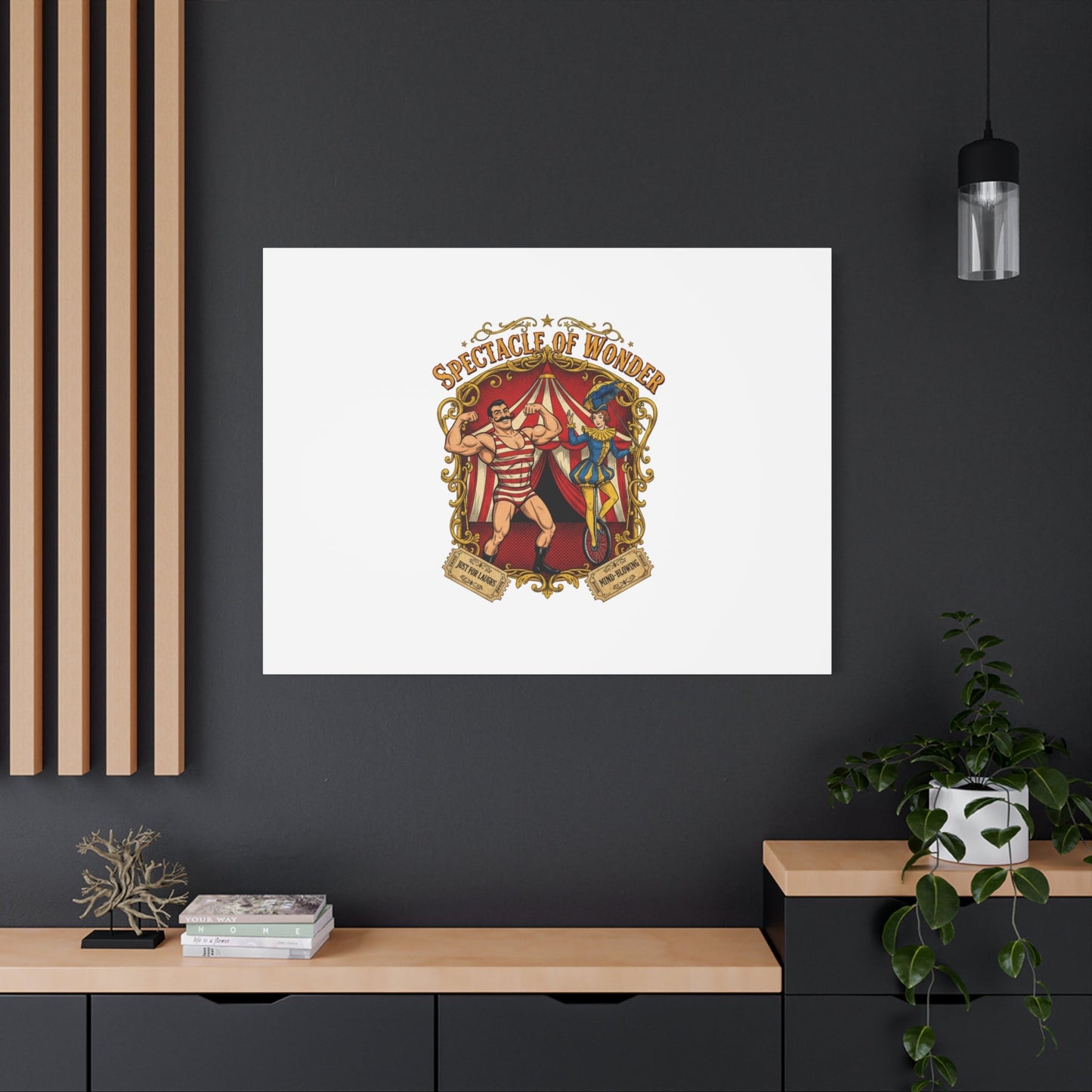 Spectacle of Wonder Circus Art Print, Canvas | Vintage Carnival Design