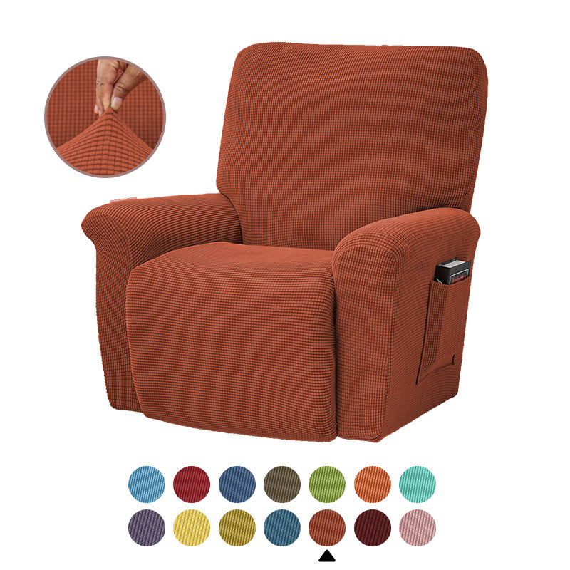 New Solid Color Corn Fleece Stretch Tight-Packed Four Seasons Sofa Cover Split
