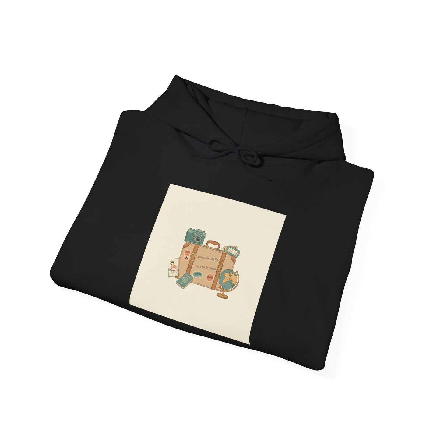 Vintage Postcard Travel Stamp Hoodie | retro travel, passport stamp