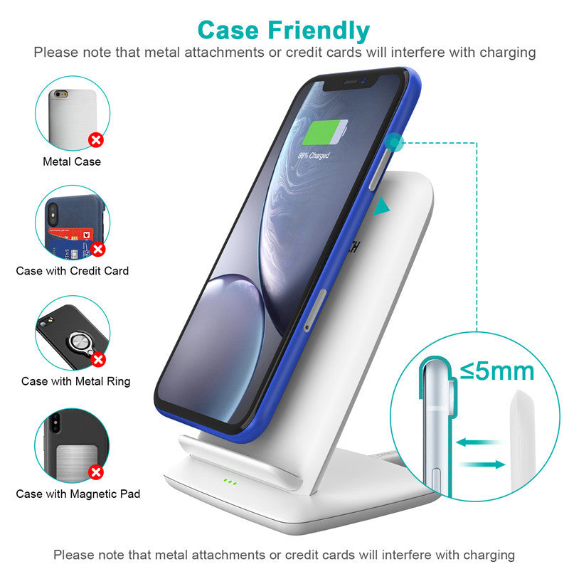 Android Mobile Phone Horizontal And Vertical Desktop Wireless Charger