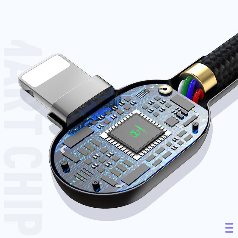 Compatible with Apple, Maiduoduo Pd Fast Charging Double Elbow Suitable For Iphone 8 X Xr Mobile Game Charging Cable