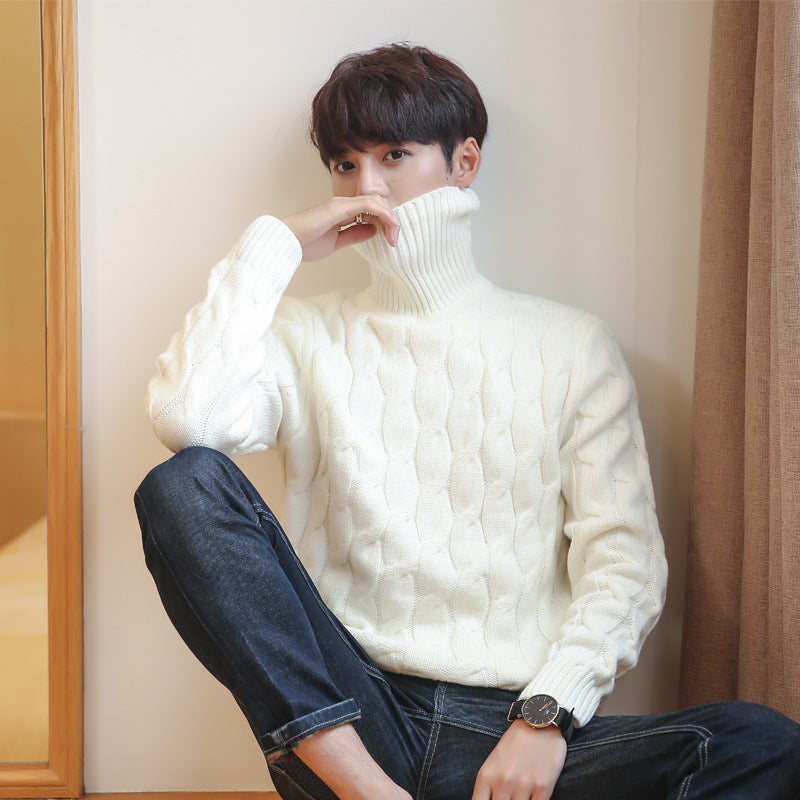 Winter Padded Pullover Turtleneck Men's Sweater Plus Size