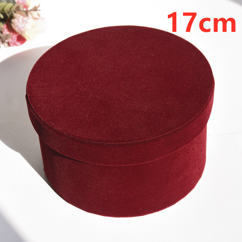 Round Box Gift Box Hug Bucket Eternal Flower With Hand Gift Box Florist Supplies