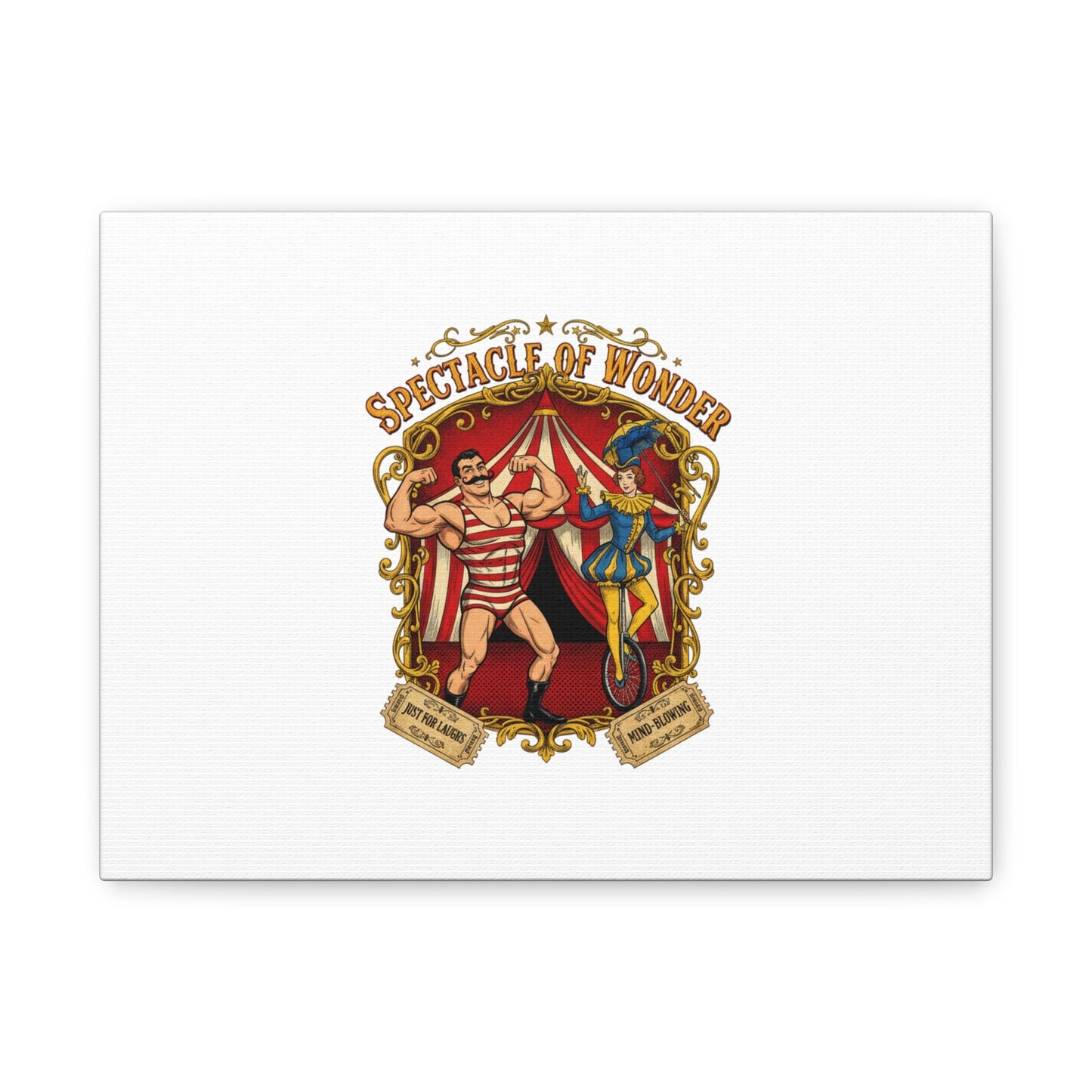 Spectacle of Wonder Circus Art Print, Canvas | Vintage Carnival Design