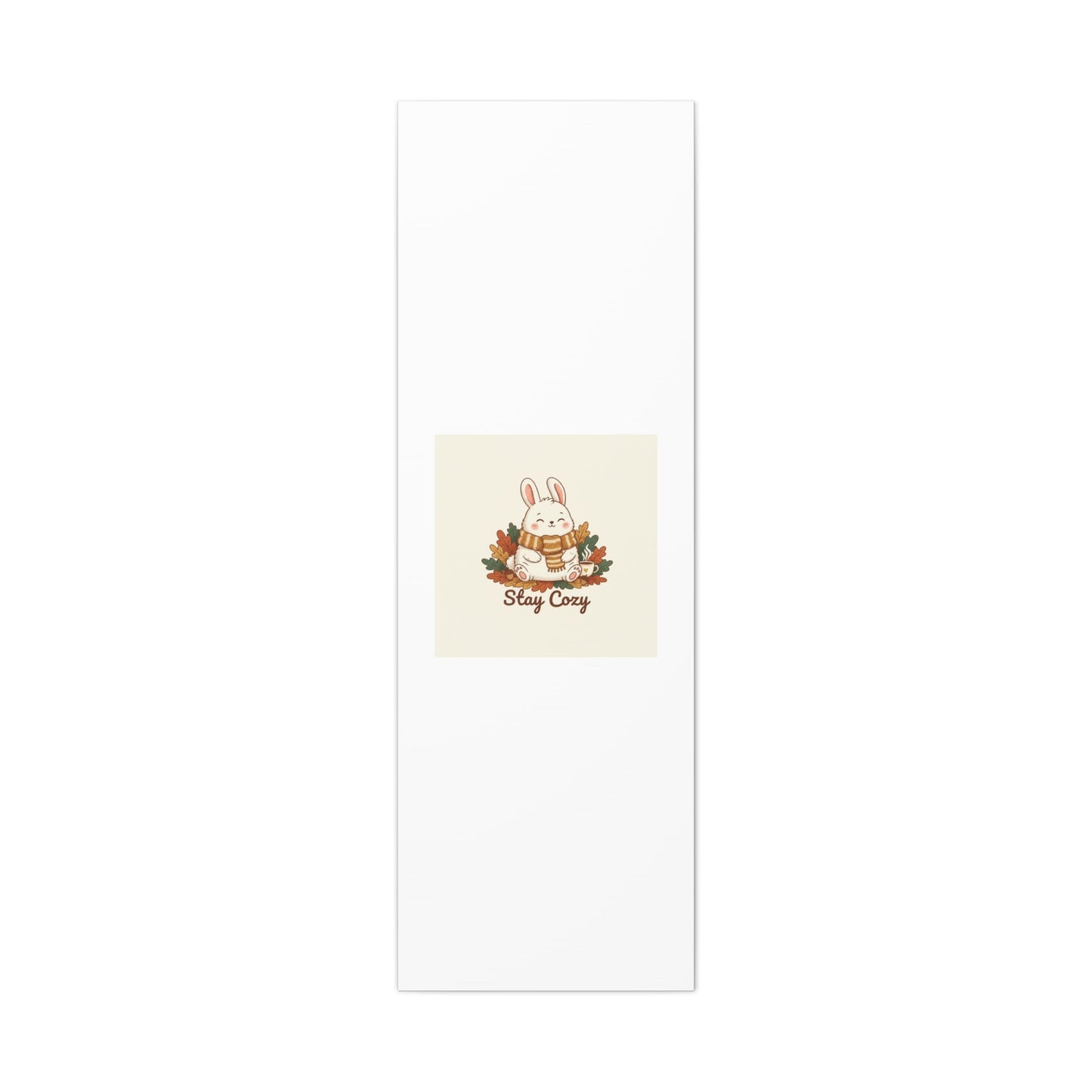 Cozy Bunny Illustration Canvas | Cute Critter Winter Forest Art
