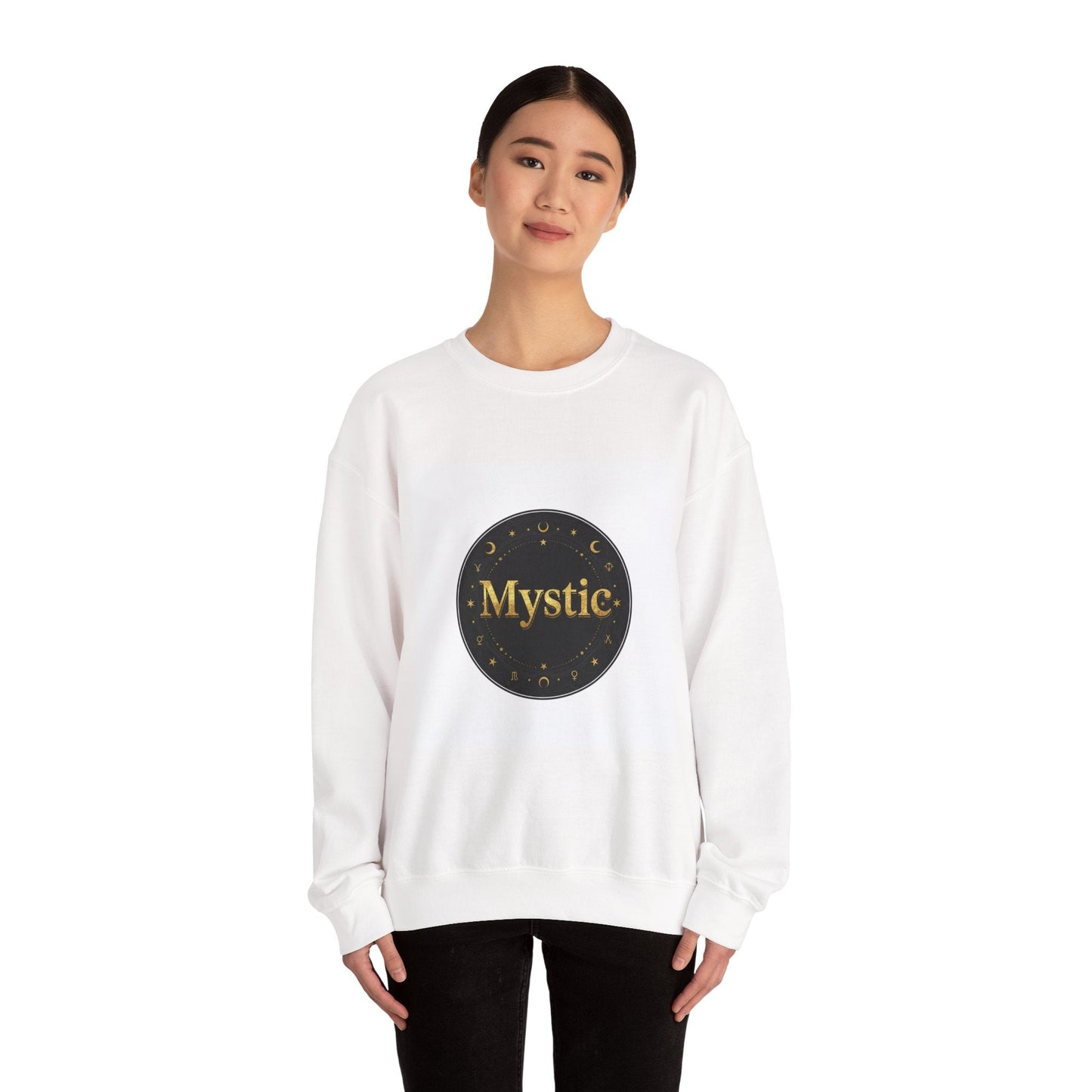 Mystic circle occult typography Sweatshirt | tarot typography, esoteric print