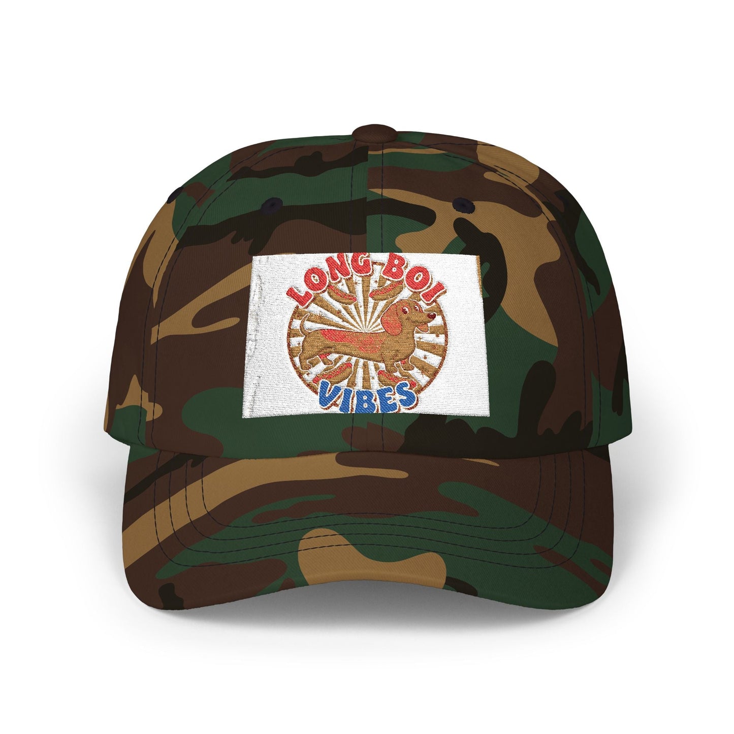Funny Weiner Dog Meme Classic Dad Cap — Long Boy Graphic
