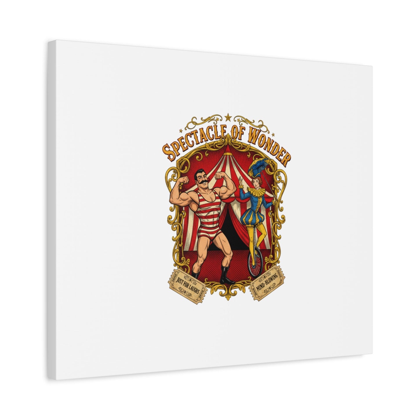 Spectacle of Wonder Circus Art Print, Canvas | Vintage Carnival Design