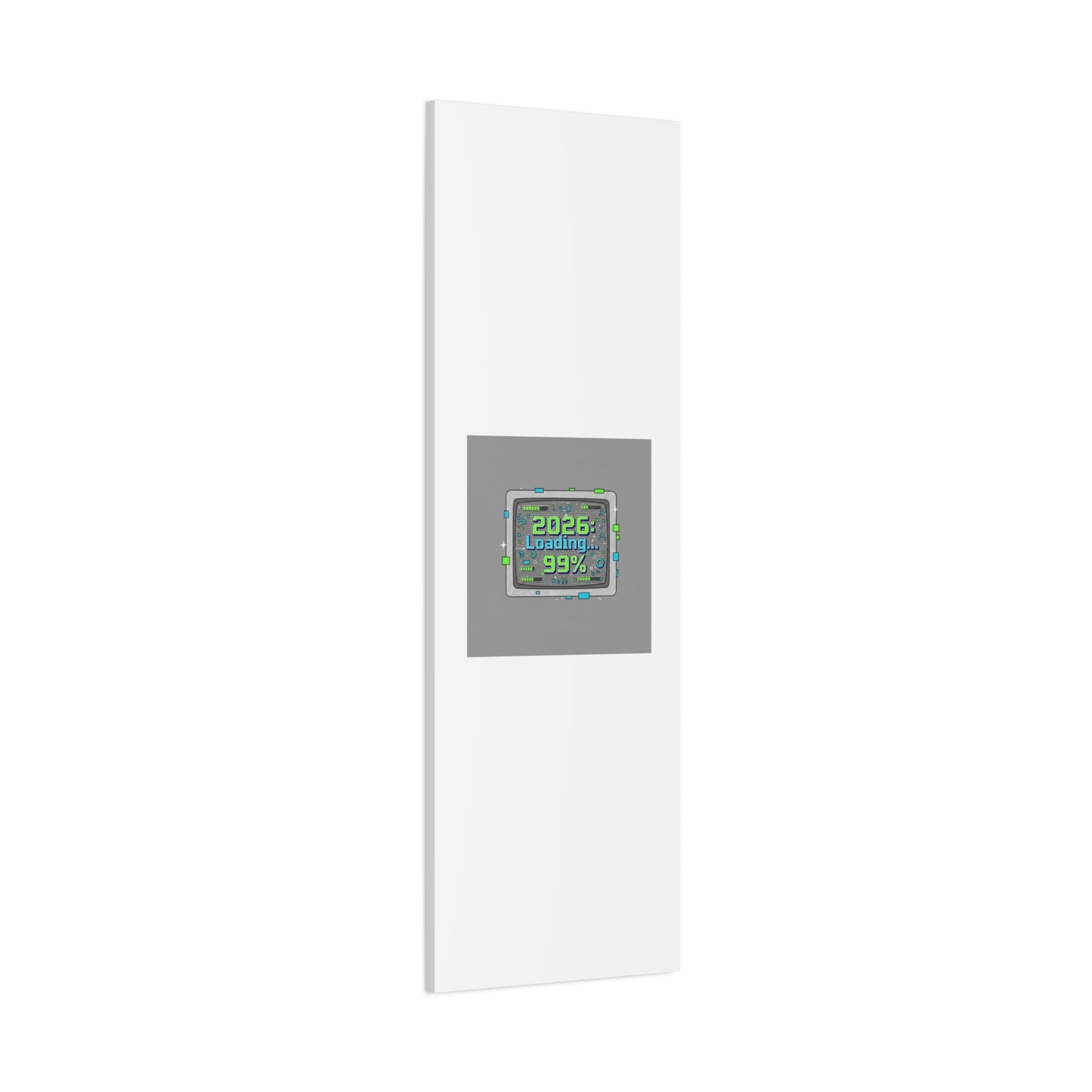 2026 Loading 99% Canvas | NYE countdown, retro system interface