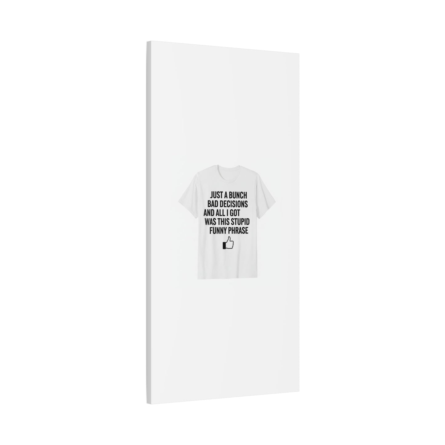 self-deprecating quote Canvas | sarcastic introvert wall art, anxiety humor