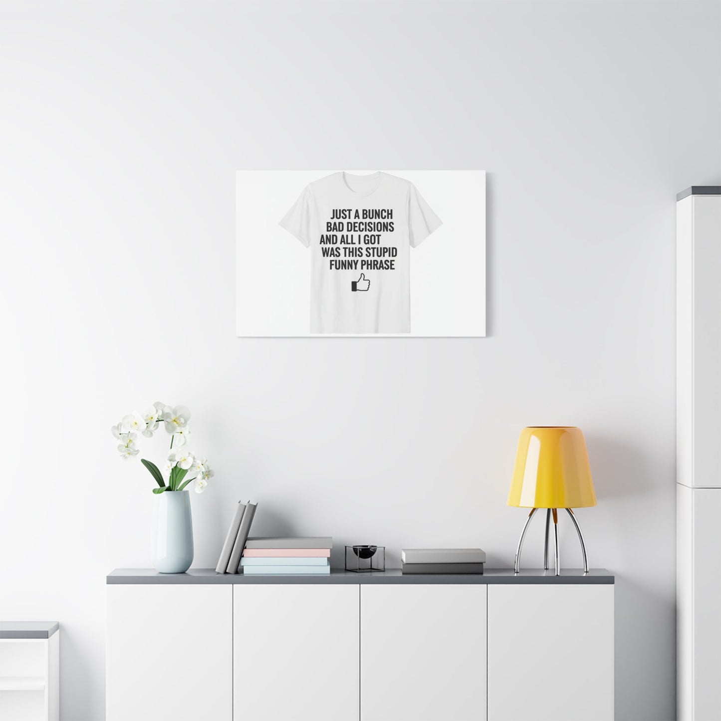 self-deprecating quote Canvas | sarcastic introvert wall art, anxiety humor